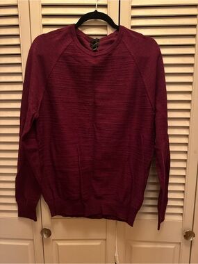 J. Crew Men's Crewneck Sweater in Deep Burgundy